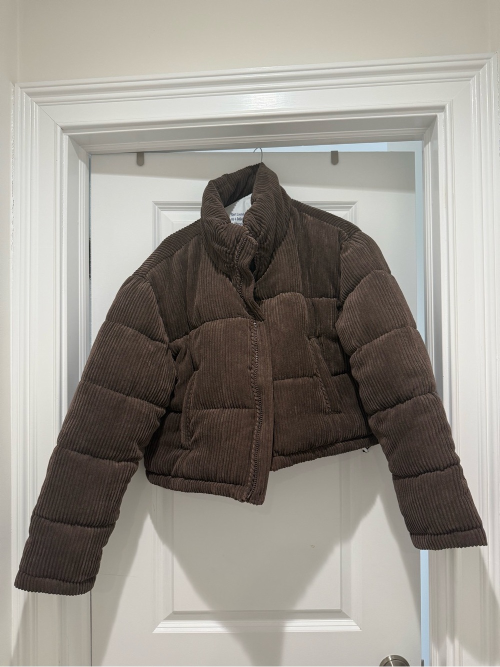 Avec Les Filles Brown Corduroy Puffer Jacket
